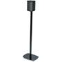 Flexson Floor Stand (pair) Black - left front view (Sonos PLAY:1 not included)