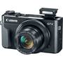 Canon PowerShot G7 X Mark II Shown with built-in flash deployed