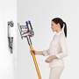 Dyson V8 Absolute The wall-mounted docking station charges and stores the V8