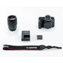 Canon EOS 77D Telephoto Lens Kit Shown with included accessories