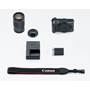 Canon EOS M6 Telephoto Lens Kit Shown with included accessories
