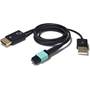 Celerity Technologies Universal Fiber Optic HDMI Cable Cable comes with 2 male HDMI connectors, each attached to a 6-ft. fiber optic cable and 20" USB power cable