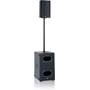 QSC KS212C with a pole-mounted K.2 PA speaker on top