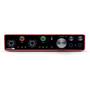 Focusrite Scarlett 8i6 (3rd Generation) Illuminated, color-coded "halos" indicate input signal and clipping