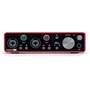 Focusrite Scarlett 2i2 (3rd Generation) Illuminated, color-coded "halos" indicate input signal and clipping