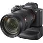 Sony VG-C4EM Angled front view, attached to camera (not included)