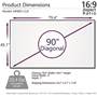 Elite Screens Aeon CLR® Dimensions