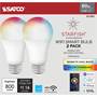 Satco Starfish RGB and Tunable White A19 LED Bulb (800 lumens) Other