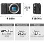 Sony Alpha ZV-E10 Vlog Camera (no lens included) Dimensions and sensor
