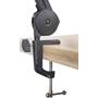 Gator Frameworks Desktop Mic Boom Stand Can be securely clamped to the end of a table or desk