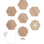 Nanoleaf Elements Smarter Kit Panels are made of a PVC laminate with a wood-grain finish