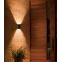 Philips Hue White/Color Resonate Outdoor Wall Light Casts two triangular zones of light
