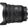 Sony FE PZ 16-35mm f/4 G Left side view with lens hood
