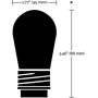 Satco Starfish S14 Replacement Bulbs for Outdoor LED String Lights Dimensions from manufacturer may vary slightly from Crutchfield's measurements