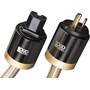 OSD Aurum AC Power Cable Close-up of custom-tooled, gold-plated connectors