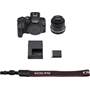 Canon EOS R10 Standard Zoom Kit Shown with included accessories