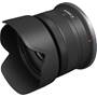 Canon RF-S 18-45mm f/4.5-6.3 IS STM Lens Shown with hood (sold separately)