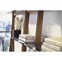 BDI Stiletto™ 570222 Grey-tinted tempered glass shelves