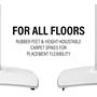 Sanus WSSE1A1 Includes rubber feet and carpet spikes