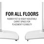 Sanus WSSE32 includes rubber feet and carpet spikes
