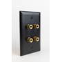 Speaker Snap Keystone Binding Posts Two pairs, shown in wall plate (sold separately)