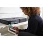 Cambridge Audio Evo CD Shown with wavy black panel and integrated amp (sold separately)
