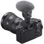 Sony ECM-M1 Shown with included with fuzzy windscreen mounted on camera (sold separately)