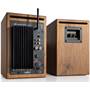 Audioengine HD5 Analog stereo RCA inputs, optical digital input, and more on back of left speaker
