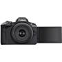 Canon EOS R50 Standard Zoom Kit Shown with 3" 1.62-million-dot rotating LCD touchscreen extended