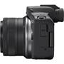 Canon EOS R50 Standard Zoom Kit Left side view with lens