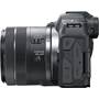 Canon EOS R8 Standard Zoom Kit Left side view with included lens
