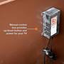 Large Outdoor Shiplap TV Lift Cabinet Manual control box with three outlets