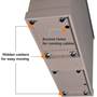 Large Outdoor Shiplap TV Lift Cabinet Bottom view
