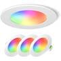 Nanoleaf Matter Ultra Slim Downlight Photo shows multiple color options for demo purposes only — downlight can only display one color at a time