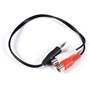Accele Stereo Mini-to-RCA adapter This handy adapter switches an analog stereo mini connection to a dual RCA connection