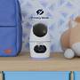 Lorex 2K Dual-Lens Indoor Pan-Tilt Wi-Fi Security Camera Privacy Mode stops recording and swivels the top camera 180° down