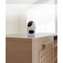 Lorex 2K Dual-Lens Indoor Pan-Tilt Wi-Fi Security Camera Can be installed on a table or shelf (requires AC power)