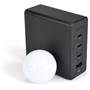 mophie speedport 120 (Black) Golf ball shown for scale 