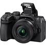 Nikon Z 50II Kit Front, angled view, featuring pop-up flash