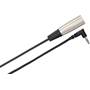 Hosa Right-angle 3.5mm TRS to XLR3M Male Connect external mic to pro DV camera