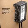 Medium Outdoor Luxe TV Lift Cabinet Outlet detail