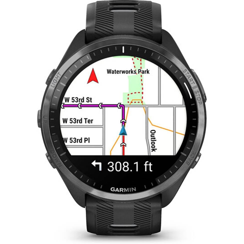 Garmin Forerunner® 965 (Titanium bezel with Black case and