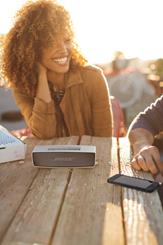 The Bose® SoundLink® Min <em>Bluetooth</em> speaker lets you take your music anywhere you are