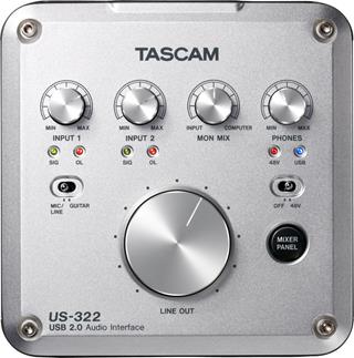 Tascam US-322 USB 2.0 audio interface at Crutchfield