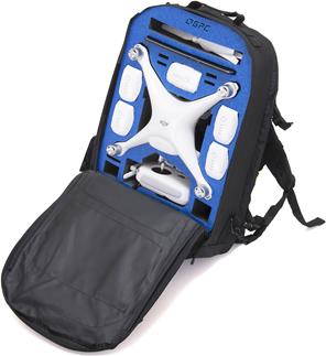 Padded interior compartments in the GPC Phantom 4 backpack keep your drone safe from jostling while in transit to your next launch site.