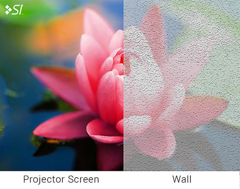 Screen vs. wall graphic