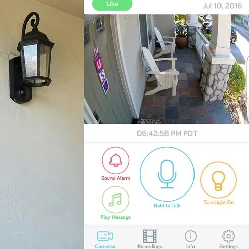Use your MAXIMUS Smart Security Light with the free Kuna app so you can see, hear, and talk to unexpected visitors.