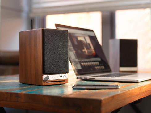 Audioengine HD3 speakers are compact and versatile, and they sound great. Perfect for work and play in a desktop environment.