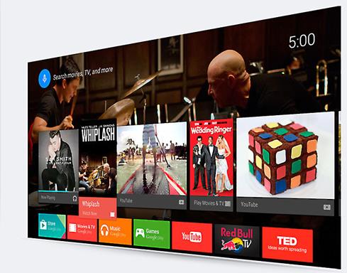 Android TV on-screen interface