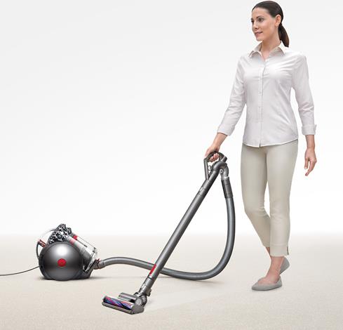 The Dyson Big Ball Animal's ball-shaped canister maneuvers easily through cleaning tasks.